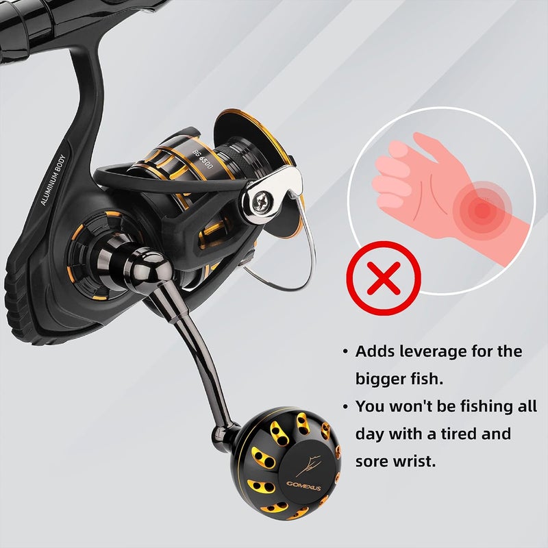 GOMEXUS Power Handle for Daiwa BG 1500-8000(Choose Option for Different Size) 【Notice】 Please do not Adapt to Other reels to Avoid Damage to The Reel, and Pay Attention to The Size of The Handle - Image 5